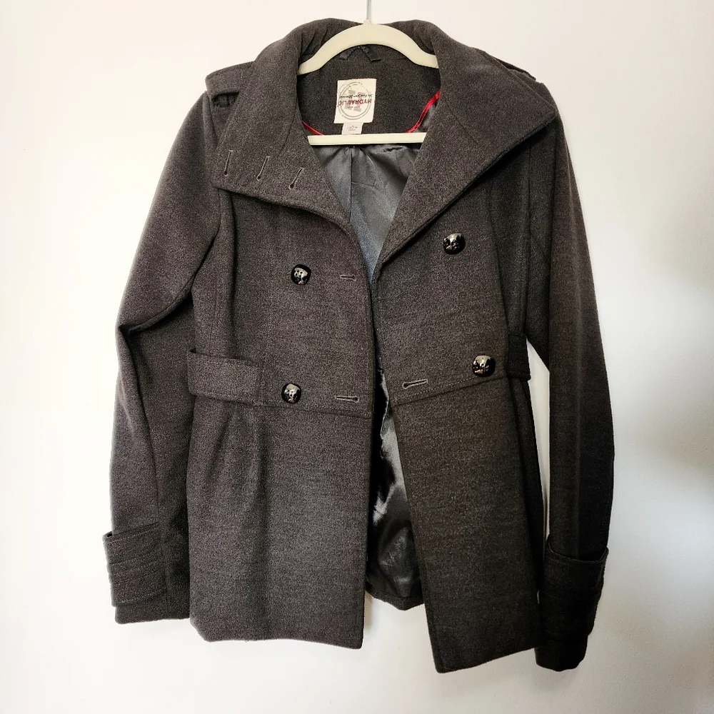 Hydraulic grey winter short coat‎ womens small